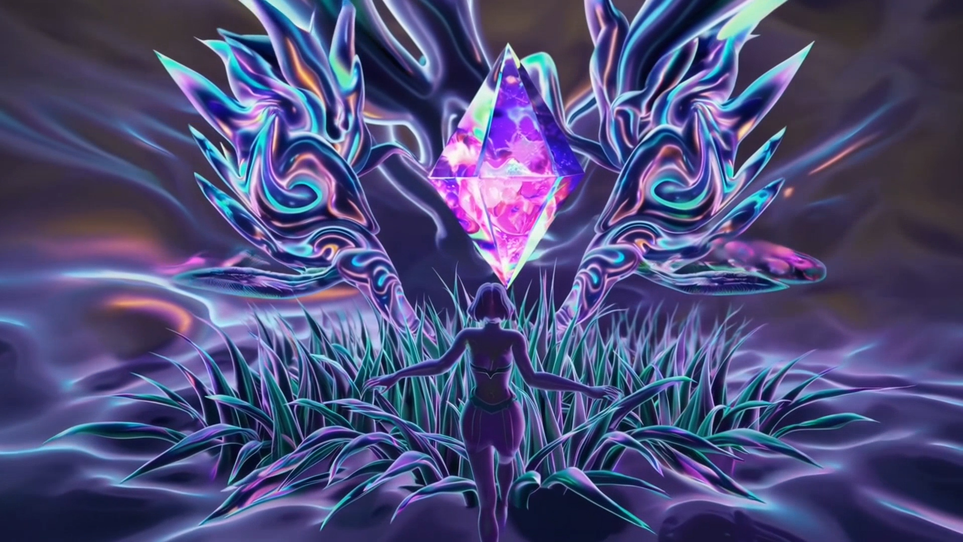 Wings of Liquid Quartz | Techno AI-Generated Neural Odyssey | 4K Cinematic Visuals | 130 BPM